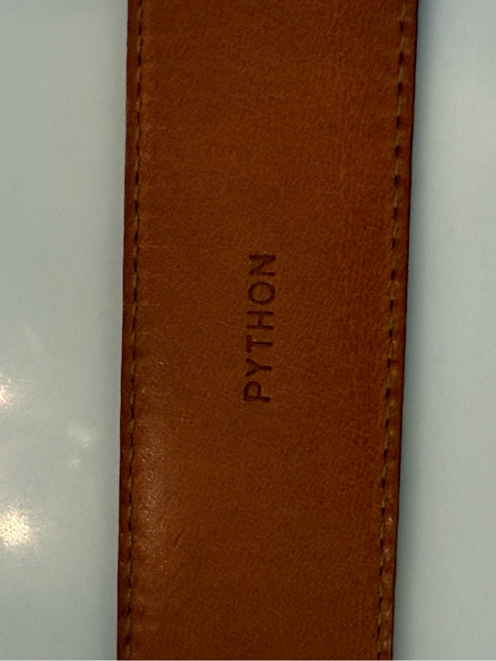 Vintage Ralph Lauren Collection Python belt w/ hand tooled silver plated buckle - Picture 11 of 12